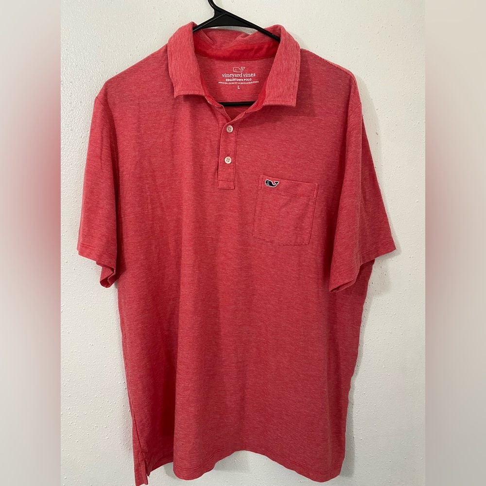 Vineyard Vines Men's Red Pocket Polo